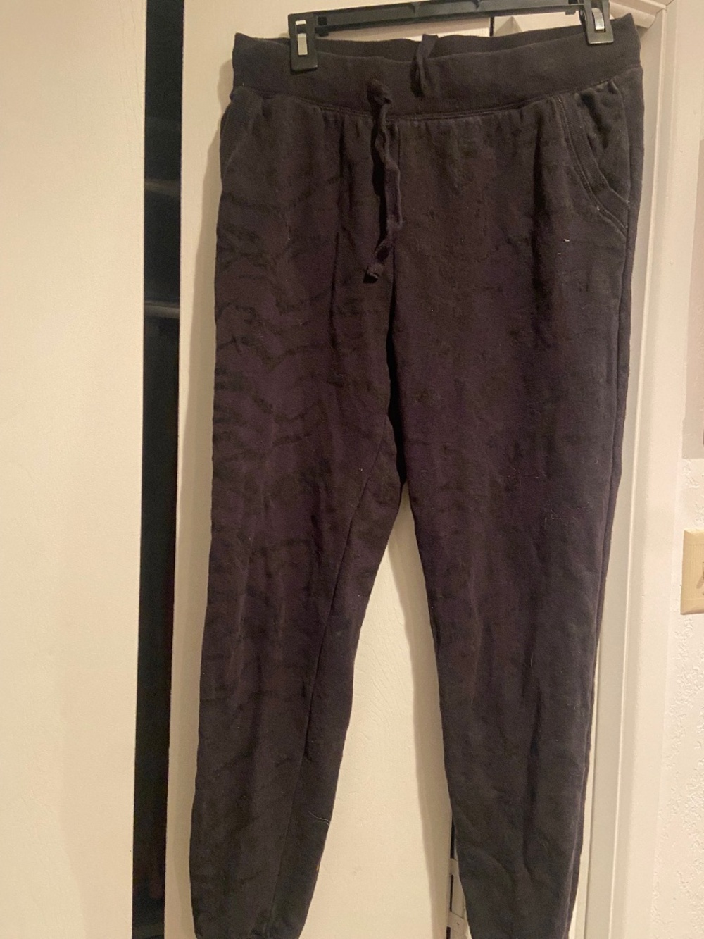 Women's Black Zebra Print Z Supply Joggers Sweatpants Small
